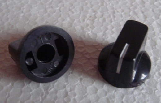 Pointer control Knob, black, push on