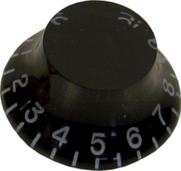 Top hat knob, black