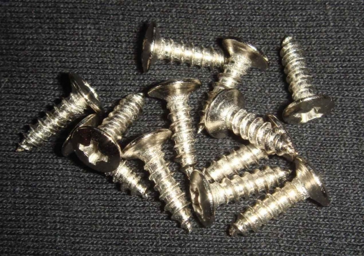 Pickguard screws (12 pieces / package), chrome