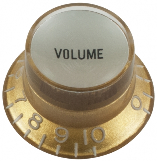Top hat knob, Volume Gibson style gold