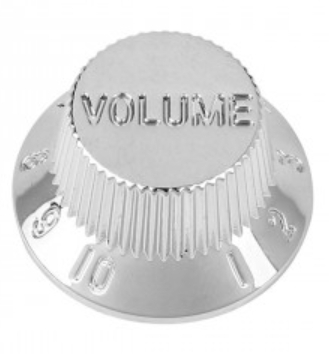 Strat volume knob, silver colored