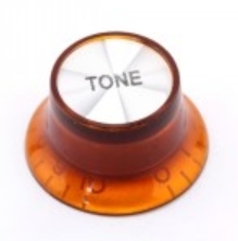 Top Hat bouton, tone Gibson style ambr