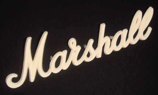 Marshall plaque Logo, nameplate, crme 15cm