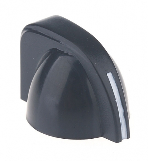 chicken head style pointer knob mini, black, push on