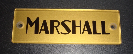 Marshall gold block logo plaque / name plate JTM1