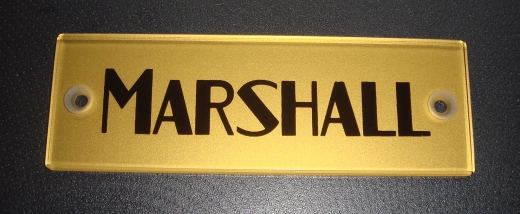 Marshall gold block logo, name plate JTM1