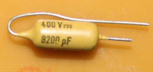 Mullard Mustard Kondensator 0,0082 F / 8,2 nF 400V