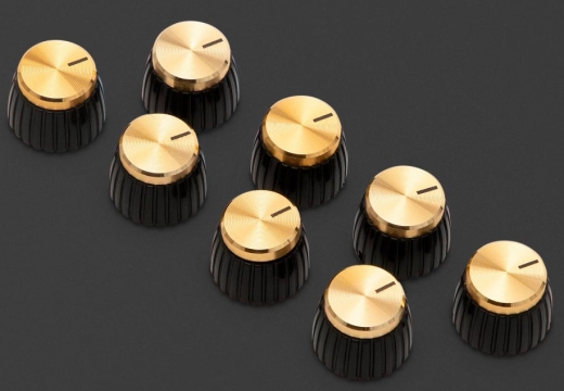 Marshall boutons de potentiomètres push-on D-Shaft, doré