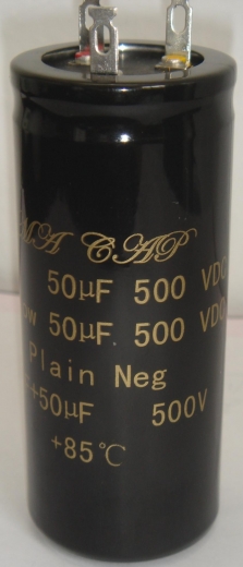 Radialer Elektrolyt-Kondensator 50 + 50 F / 500 V