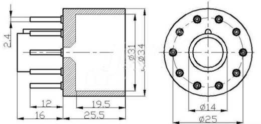 octal tube base