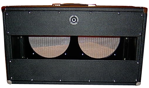 Fender style Speaker cabinet 2x12" silver-black grill / black tolex