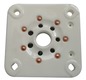 7 pin septar tube socket, ceramic, 6A6, 813