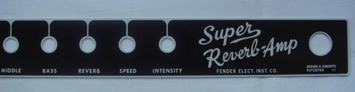 faceplate / front panel for Super Reverb blackface