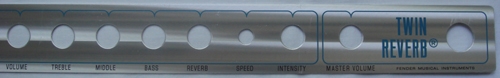 Faceplate Twin Reverb silverface Fender, Master Volume
