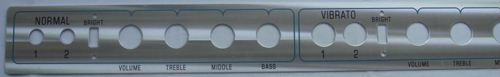 Faceplate Twin Reverb silverface Fender, Master Volume