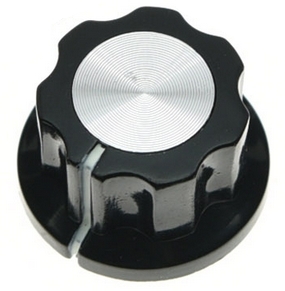 Pointer knob with aluminum inlay, small