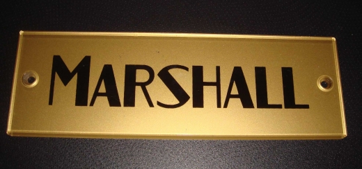 Marshall gold block logo / name plate, plexi