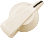 chicken head style pointer knob, cream, with screw