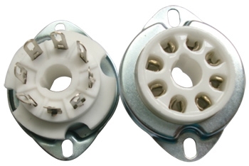 8-pin tube socket, ceramic