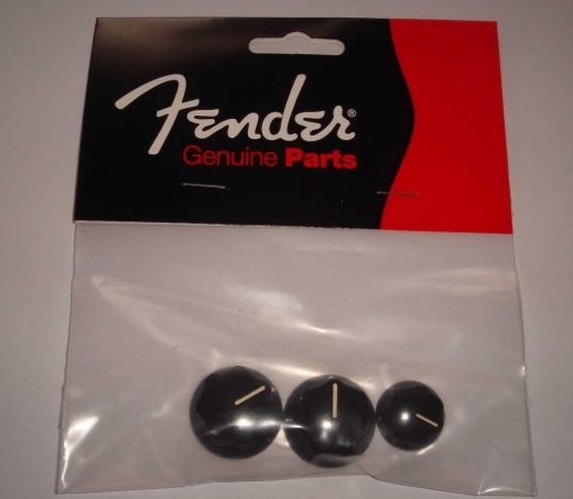 Fender Jazz Bass bouton, noir, Set de 3 boutons