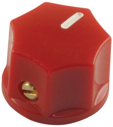 Pointer Knob Classic Small, Fluted red