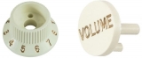 Capuchon + bouton de potentiomètre Fender S-1, parchemin