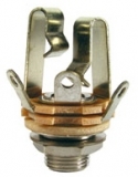 jack 1/4" female, stereo, open circuit