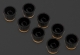 Marshall boutons de potentiomètres push-on D-Shaft, doré