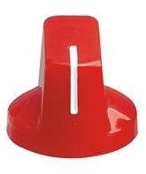 Pointer control Knob, red, push on