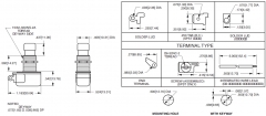 110-P SPST Pushbutton interrupteur Carling