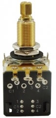 potentiomtre guitare CTS 500K log DPDT push pull, longue