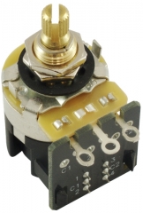 Gitarren Potentiometer CTS 500K log, DPDT Push-Pull, kurze Achse