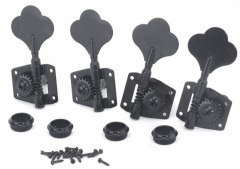 Bass tuning machine head set 2L/2R, black