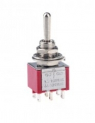 Mini Toggle Switch on-off-on 2A / 250VAC