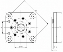 7 pin septar tube socket, ceramic, 6C33C, 6C33