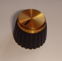 Marshall knob D-Shaft push-on, gold cap