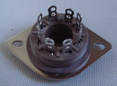 8-pin tube socket Phenolic, solder lugs
