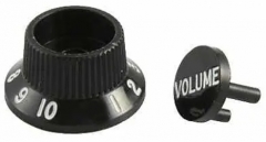 Fender Strat S-1 Switch Knob + Cap, 2 p. set, black