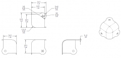 Coins dampli en mtal de style Fender 3 jambe