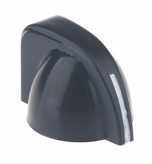 Chicken head style Potiknopf mini, schwarz, push-on