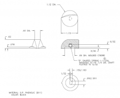 Davies Schwarzer Potiknopf, D-Achse