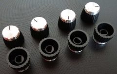 Marshall Potiknopf silber cap D-Achse zum Aufstecken, 8 St.