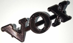 VOX Logo klein, dunkles silber