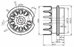 9 pin, Keramik Novalfassung, Print