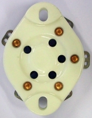 UX5 tube socket, ceramic, 807