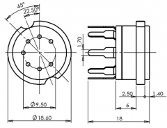 7 pin, Septar Keramik Rhrensockel