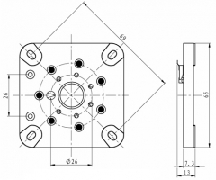 Support de tube cramique 7 pins, 6A6, 813