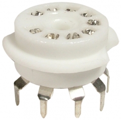 9-pin ceramic tube socket with centerpin