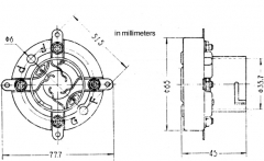 4 pin, Keramik Rhrenfassung, Bayonet fr 300B