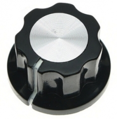 Knopf für Effektgeräte mit Alu-Einlage, klein